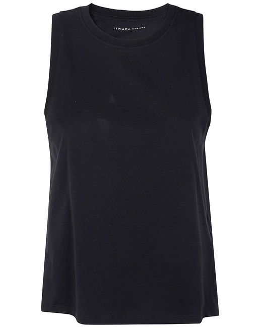 Liviana Conti Blue Top Cotton "L6Sw62 Y69"