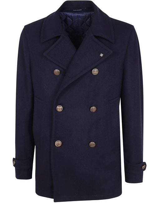 Tagliatore Blue Jacket Wool 70% Cashmere "Monaco" for men