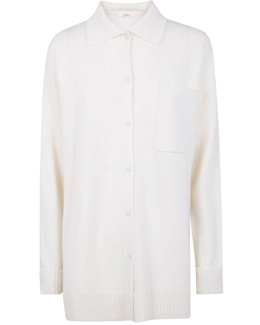 Max Mara White "Bull" Cashmere Polo Shirt