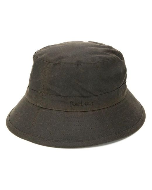 Barbour Black "Wax Bucket" Hat
