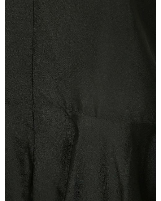 Uma Wang Black Ruffled Detail Sleeveless Tug Top