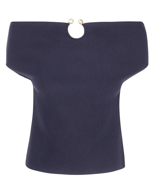 Alberta Ferretti Blue Top Viscose Stretch