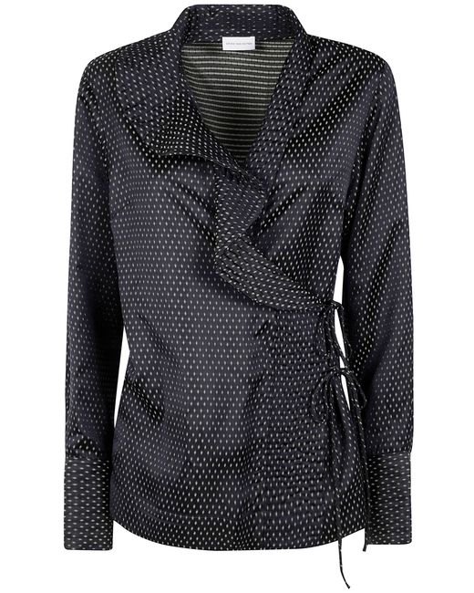 Dries Van Noten Black "Calberton 2350" Motif Jacquard Shirt