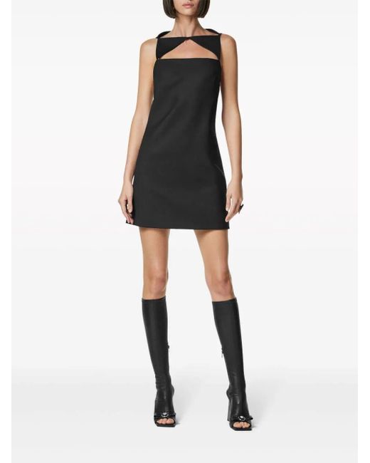 Versace Black Minidress With Geometric Cut-outs