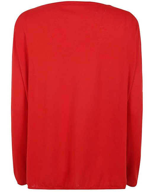 A PUNTO B Red V Neck Sweater