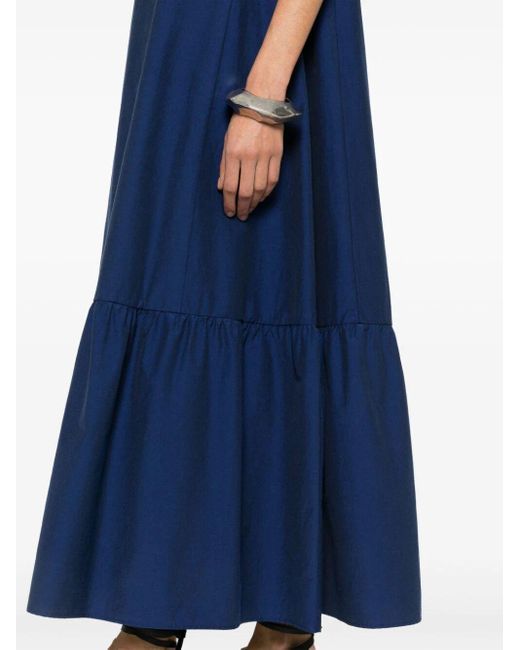 Antonelli Blue Merisi V Neck Long Dress