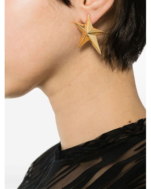 Mugler Metallic Maxi Star Stud Earrings