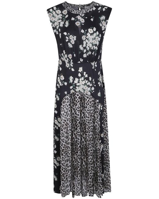 Rixo Black Dress Floral Print "Coralie"