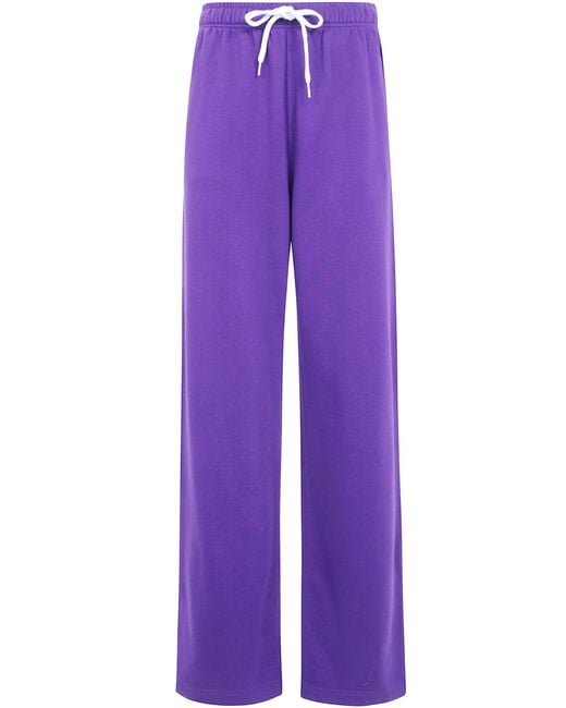 Polo Ralph Lauren Purple Pants Open Bottom "Knit"