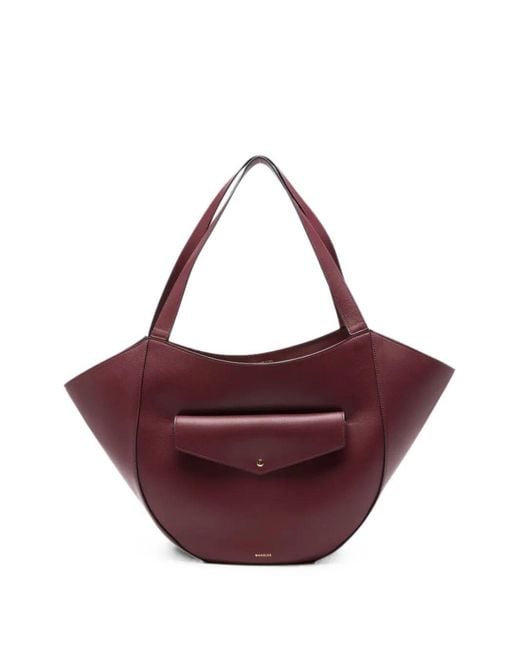 Wandler Purple Handbag Slouch Tote "Hortensia"