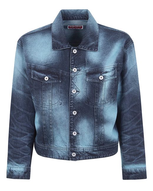 KENZO Green Boke Heart Oversize Trucker Jacket for men