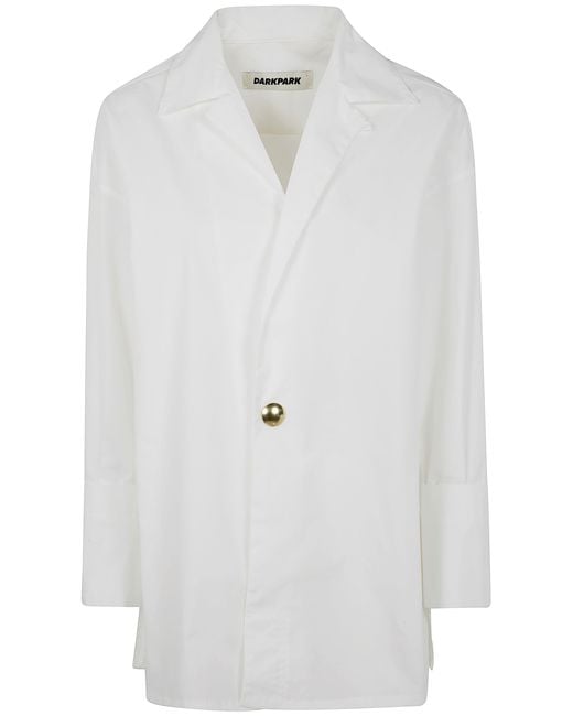 DARKPARK White Jodie Popeline Tunic Style Shirt