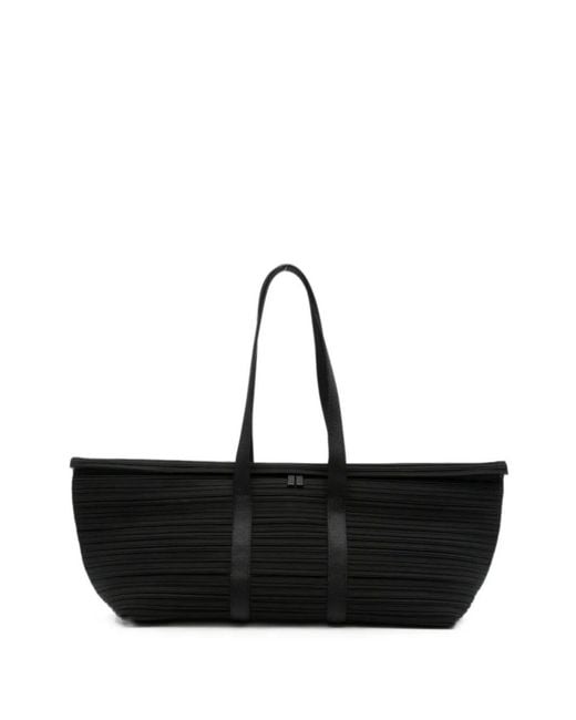 Pleats Please Issey Miyake Black Pochette With Pleats "Boston"