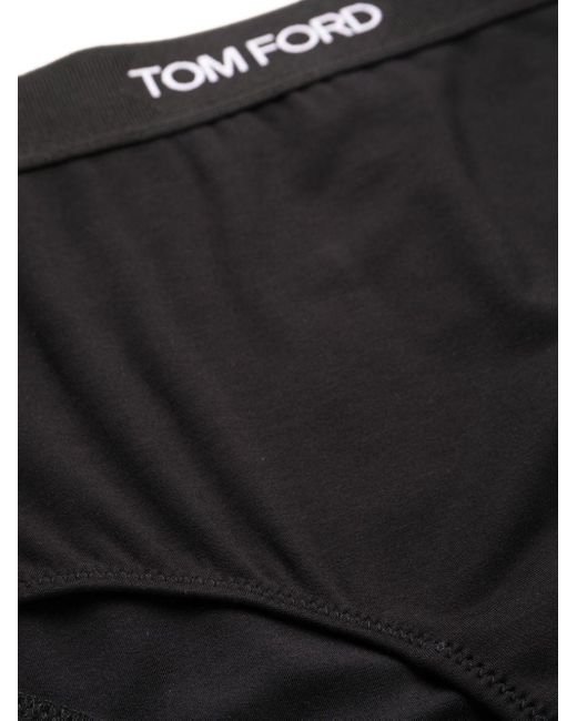 Tom Ford Black Briefs With Logo Band