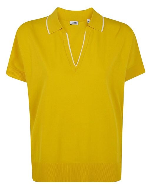 Aspesi Yellow Polo Shirt