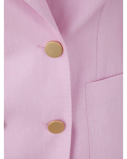 Tagliatore Pink Linen Suits Set