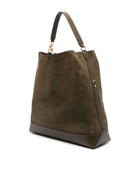 Tom Ford Brown Suede Two-strap Tote Bag for men