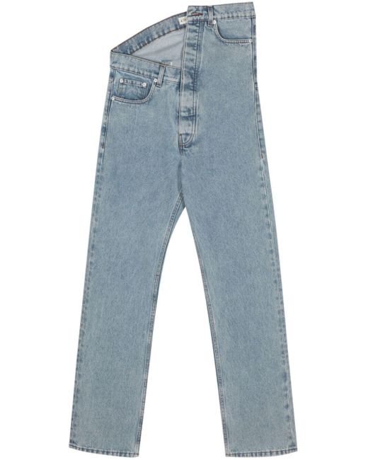 Y. Project Blue Asymmetric Organic-Cotton Jeans
