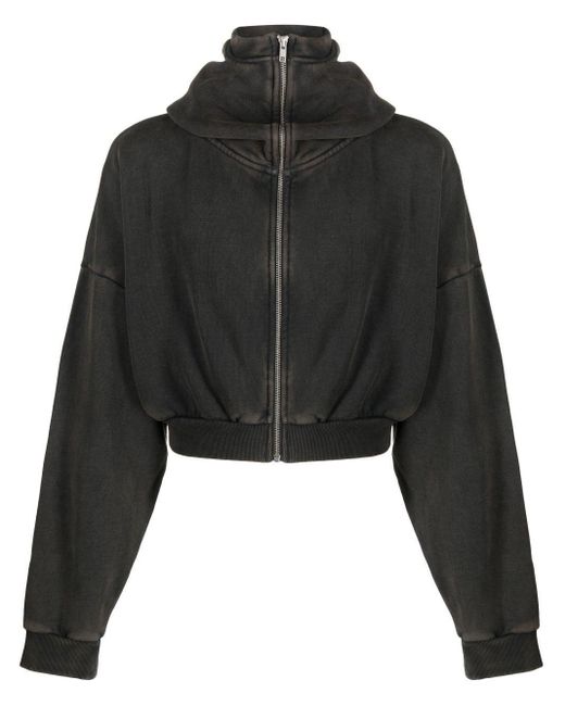 Entire studios Cropped Full Zip in Black | Lyst
