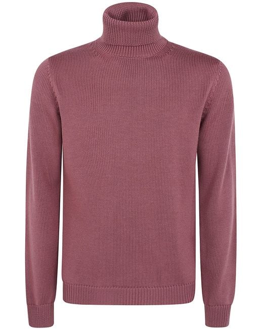 Nuur Red Sweater Long Sleeves "Turtle Neck" for men