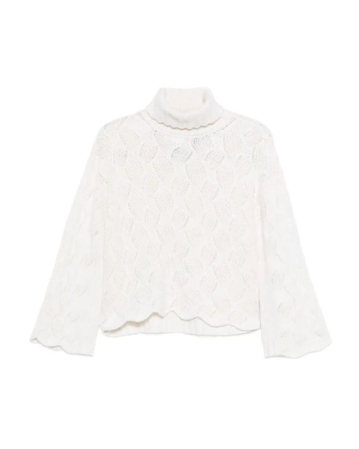 Twinset White Round Neck Sweater