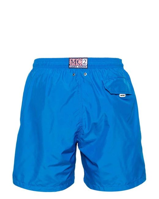 Mc2 Saint Barth Blue X Pantonetm Drawstring-waist Swim Shorts for men