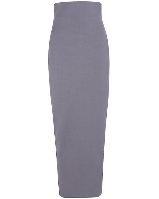 Rick Owens Gray Skirt Wool Blend "Dirt Pillar"