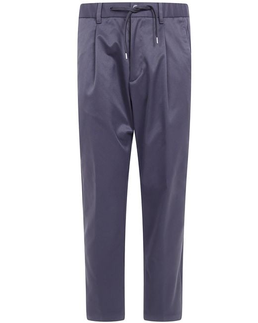 Herno Blue Pants Classic Trousers for men
