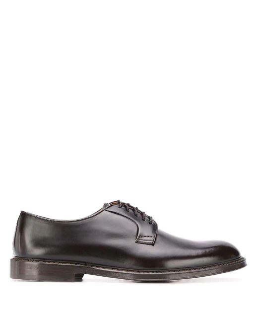 Doucal's Gray Derby Shoes for men