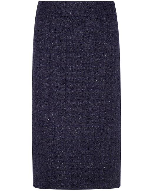 Emporio Armani Blue Tweed Skirt