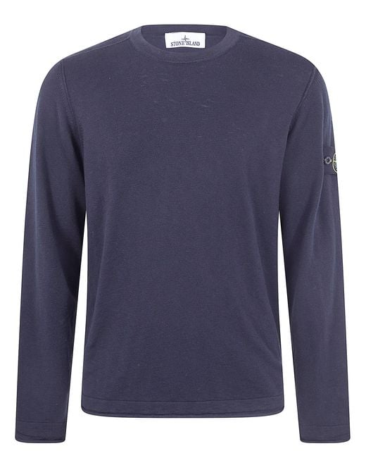 Stone Island Black Pullover With Logo for men