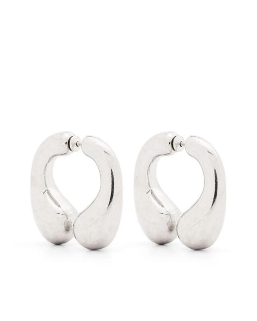 Panconesi White Earrings "P Helix"