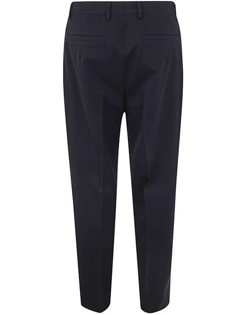 Zegna Blue Cotton And Wool Pants Clothing for men