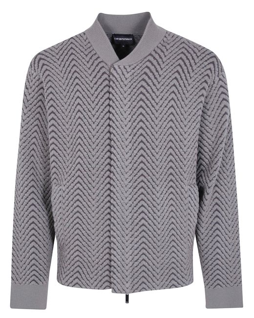Emporio Armani Gray Jacket Wool for men