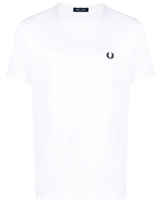 Fred Perry White Fp Ringer T-Shirt for men