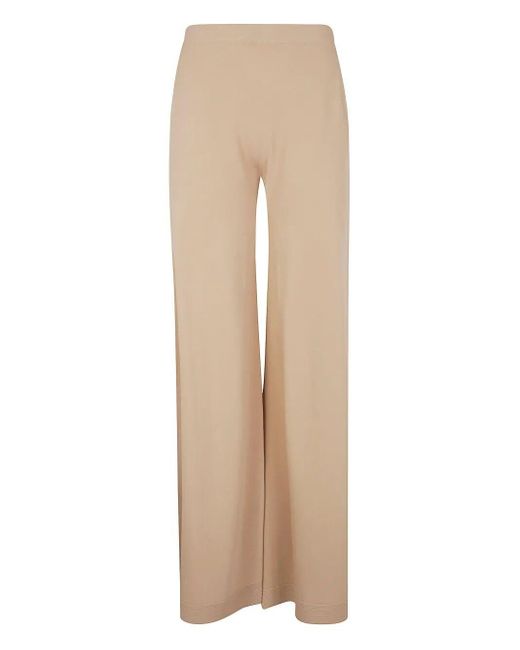 D.exterior Natural D. Exterior Viscose Long Wide Trousers