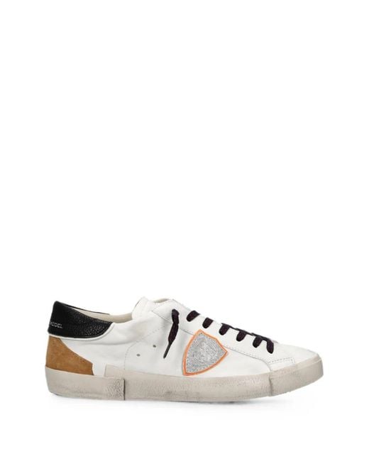 Philippe Model White Trainers Vintage Mix "Prsx" for men