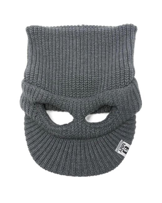 Maison Mihara Yasuhiro Gray Knit Cat Ears Cap