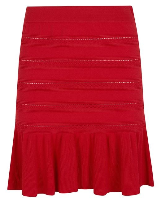 Blugirl Blumarine Red Skirt Main Feature "Ra6054Ma89R"