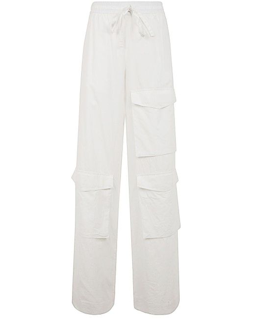 Essentiel Antwerp White Fopy Cargo Pocket Pants