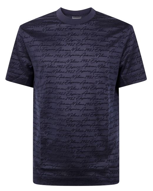 Emporio Armani Blue Classic Short Sleeves T-Shirt for men