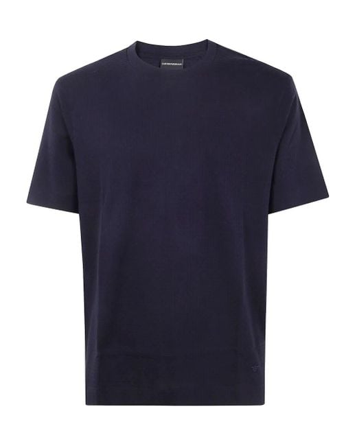 Emporio Armani Blue Classic Short Sleeves T-Shirt for men