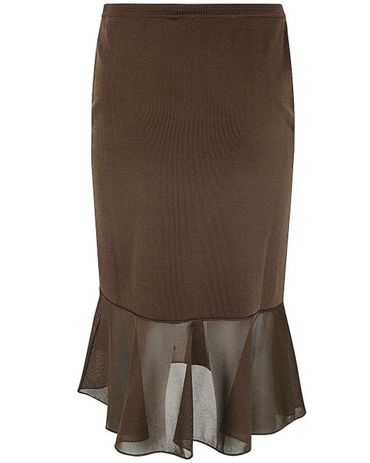Tom Ford Brown Knitted Skirt Clothing
