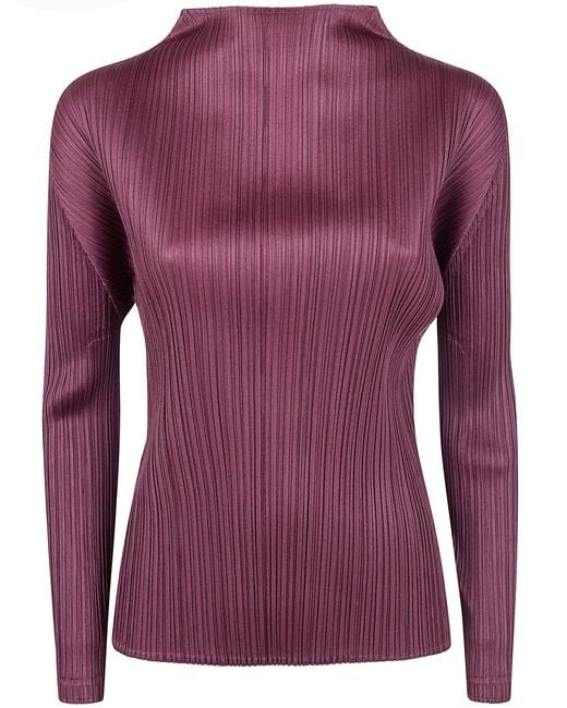 Pleats Please Issey Miyake Purple T-Shirt Monthly Colors: January