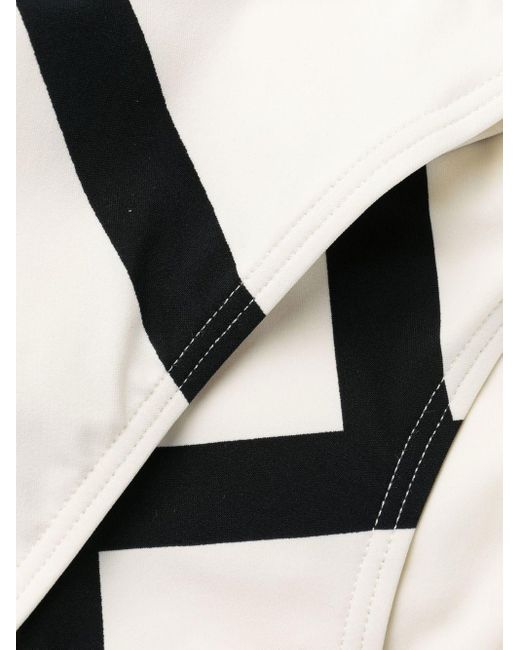 Totême  White Monogram One-piece Swimsuit