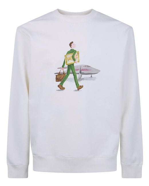 Drole de Monsieur White 'Homme Au Tableau" Sweatshirt for men