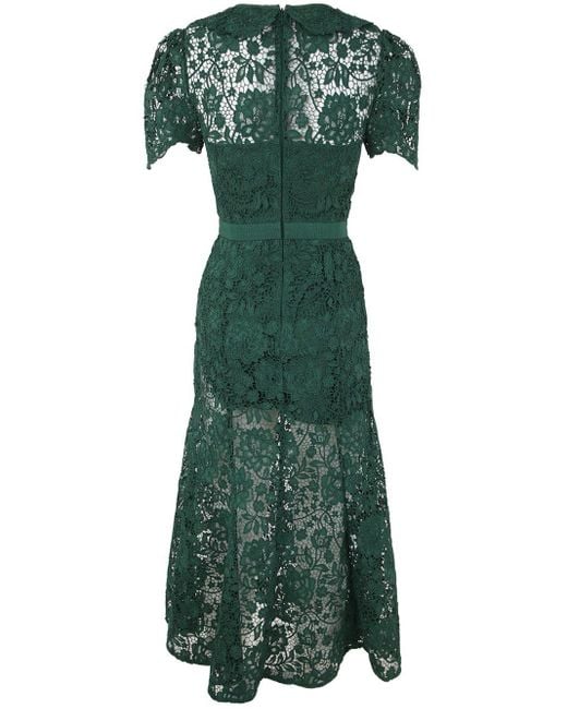 chinese dress ladies Green Guipire Cut-Out Midi Dress – FARM Rio