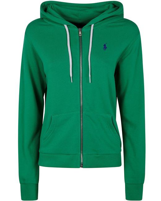Polo Ralph Lauren Green Logo-Embroidered Hoodie