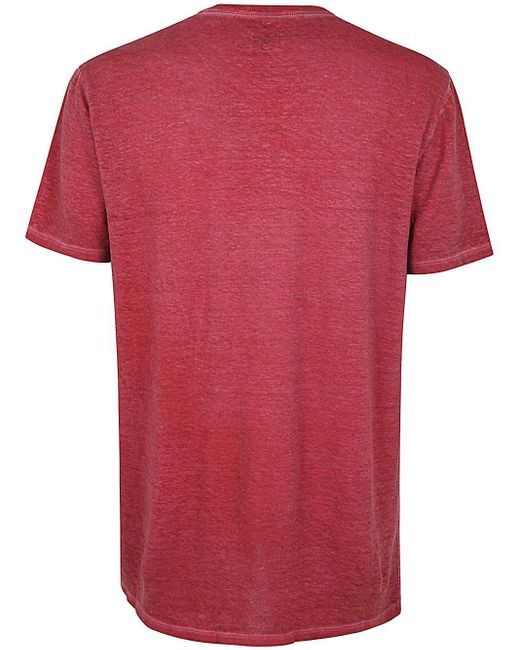 MD75 Red Linen T-shirt for men
