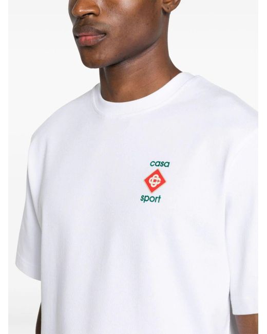 Casablancabrand White Casa Sport Icon 3d Printed Oversized T-shirt for men